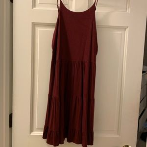 Francesca’s Burgandy Comfy Dress